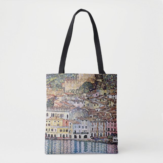 Bolso De Tela Malcesine en el lago Garda, Gustav Klimt (Anverso)