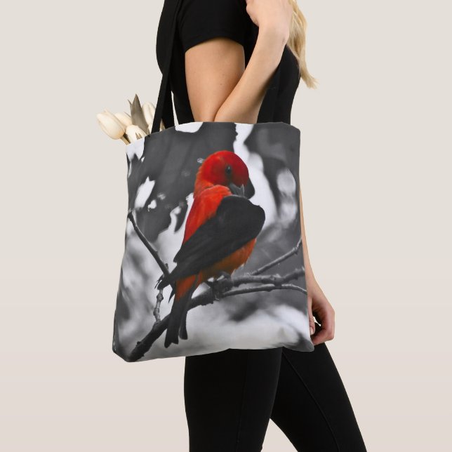 Bolso De Tela Male Scarlet Tanager (Detalle)