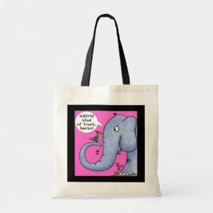 Bolso De Tela Malentendidos con respecto al elefante y el pájaro