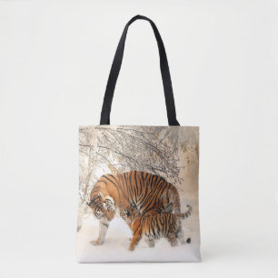 Bolso De Tela maleta de juguete tigre y bebé