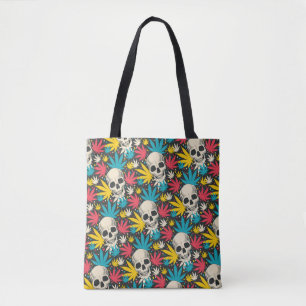 Bolso De Tela Maleza y calaveras