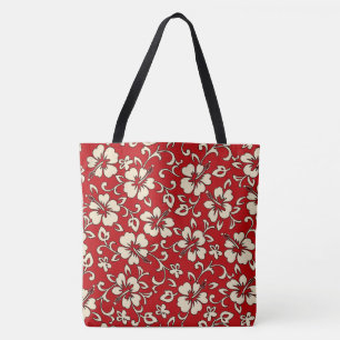 Bolso De Tela Malia Hawaiano Hibiscus Floral Beach Bag