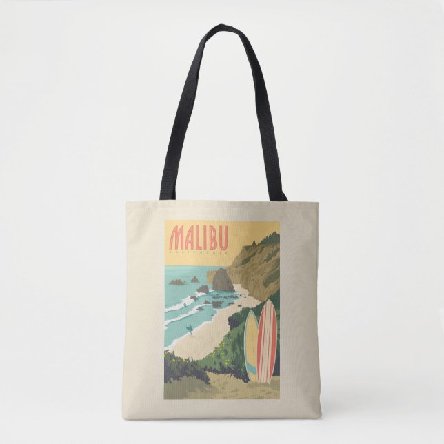 Bolso De Tela Malibu, California (Anverso)