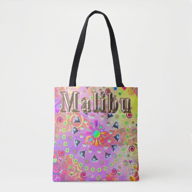 Bolso De Tela Malibu Lucky Golden Tote Bag (Anverso)