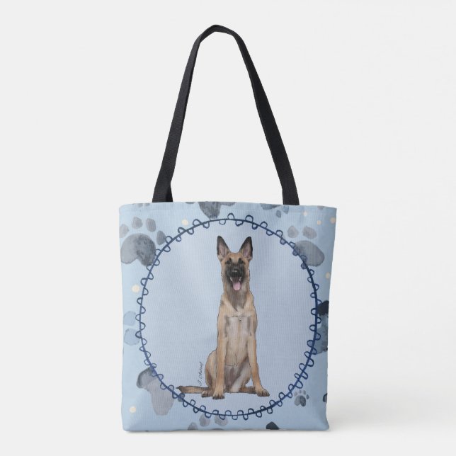Bolso De Tela Malinois belga (Reverso)