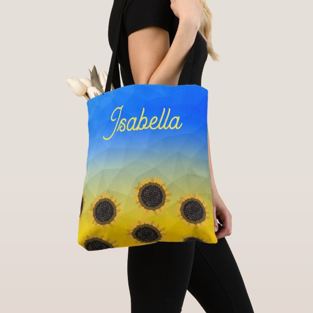 Bolso De Tela Malla de geometría de Ucrania Nombre personalizado (Detalle)