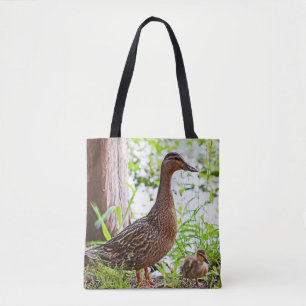 Bolso De Tela Mallard y Ducklings por Shirley Taylor