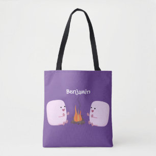 Bolso De Tela Malvaviscos rosados por personalizado de bomberos