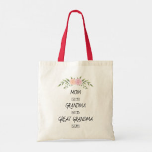 Bolso De Tela Mamá, Abuela, Fechas de la Gran Abuela Personaliza