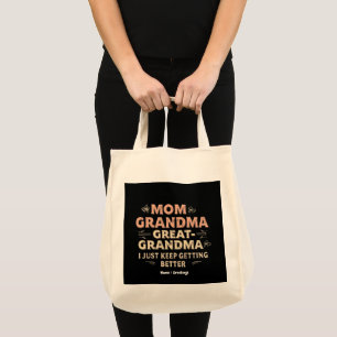 Bolso De Tela Mamá, Abuela, Gran Abuela, Sigo Mejorando
