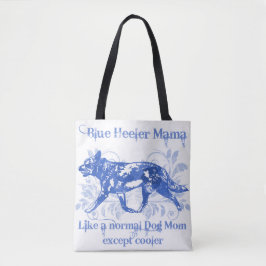Bolso De Tela Mamá azul Watercolor Blue Add de Heeler un nombre
