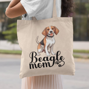 Bolso De Tela Mamá Beagle Cute Regalo Personalizado Curioso Perr