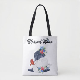 Bolso De Tela Mamá Bendita con Botas de Vaquero/Sombrero y Flore
