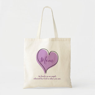 Bolso De Tela Mamá Bonito Purple Heart