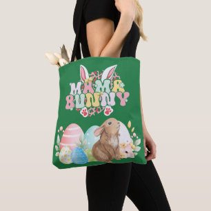 Bolso De Tela MAMA Bunny Easter Group, grupo de conejitos de pas
