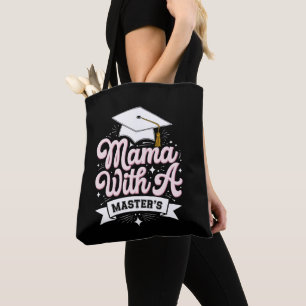 Bolso De Tela Mamá con graduación de madre con maestría
