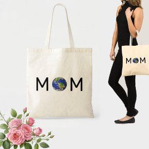 Bolso De Tela Mamá con planeta Tierra