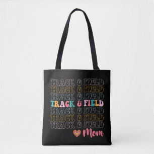Bolso De Tela Mamá de atletismo Groovy Día de la Madre corredor
