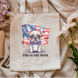 Bolso De Tela Mamá de bulldog francés patriota