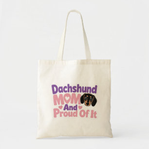 Bolso De Tela Mamá de Dachshund y Orgullosa de Serlo