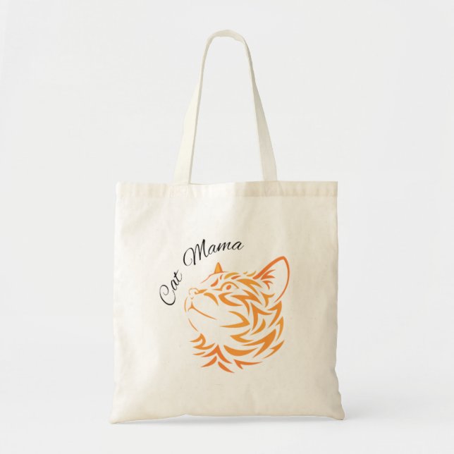 Bolso De Tela Mama De Gato (Frente)