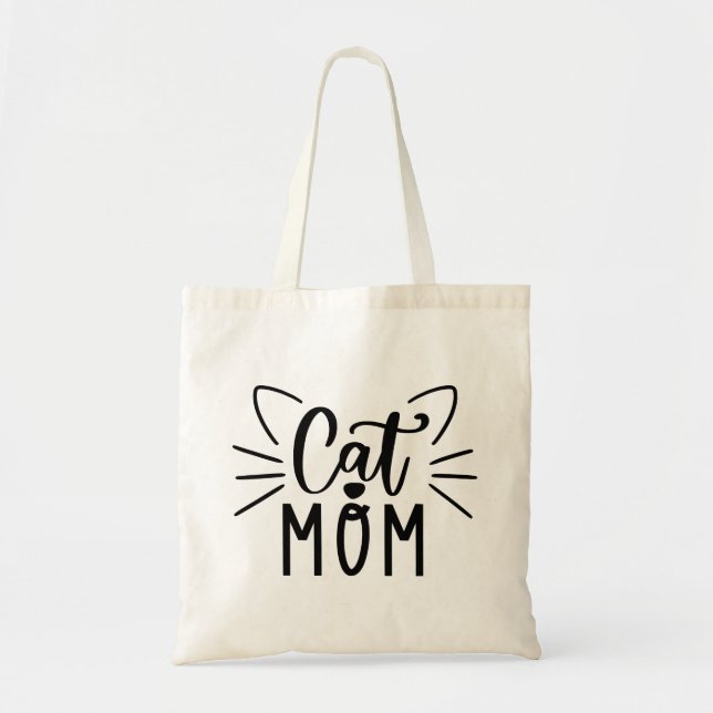 Bolso De Tela Mamá de gato (Frente)