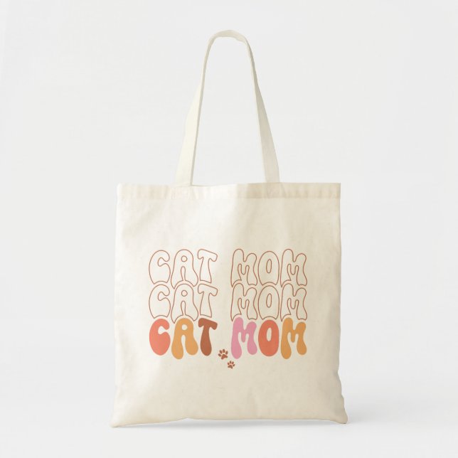Bolso De Tela Mamá de gato (Frente)