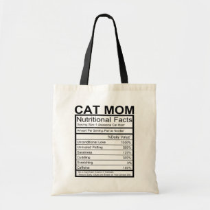 Bolso De Tela Mamá de gato chata negra gatita loca dama de gato