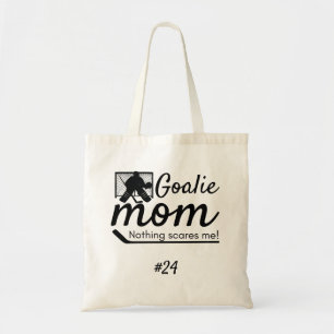 Bolso De Tela Mamá de hockey sobre goleta negra