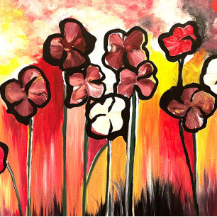 Bolso De Tela Mamá De Las Flores Pintada