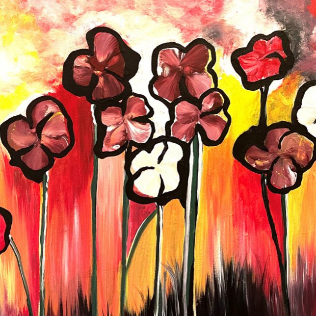 Bolso De Tela Mamá De Las Flores Pintada (Subido por el creador)