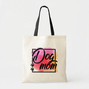 Bolso De Tela Mamá de perro colorido amante de los animales