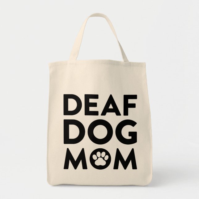 Bolso De Tela Mamá de perro sordo (Frente)