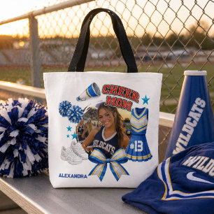 Bolso De Tela Mamá de Porristas Personalizada Foto Orgullo Depor