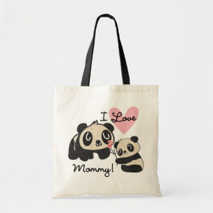 Bolso De Tela Mamá del amor de las pandas I