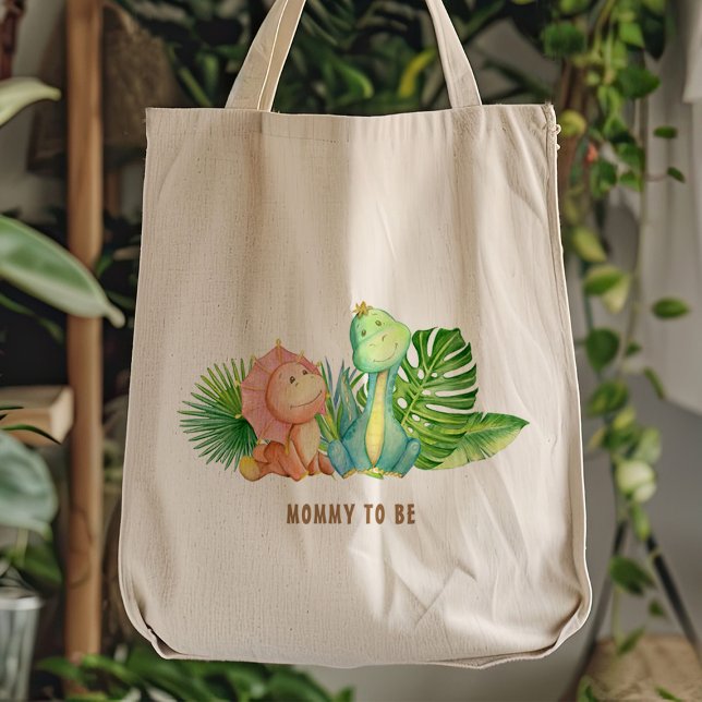 Bolso De Tela Mamá Dinosaurio a Punto de Serlo (Subido por el creador)