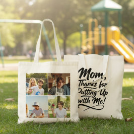 Bolso De Tela Mamá divertida gracias por aguantarme 4 fotos 