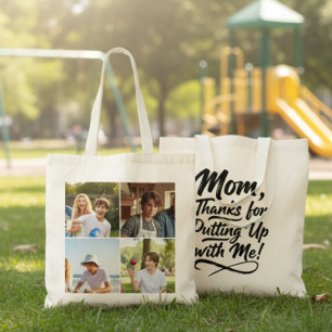 Bolso De Tela Mamá divertida gracias por aguantarme 4 fotos