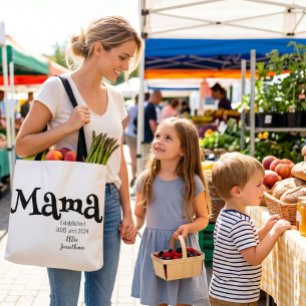 Bolso De Tela Mama Establecida Nombre de Niños Personalizado Nue