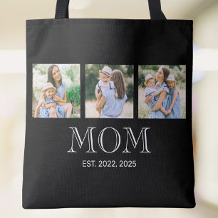 Bolso De Tela Mamá Estableció 3 Foto Negra