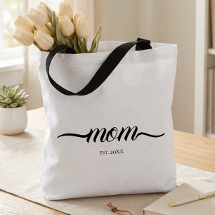 Bolso De Tela Mamá Estableció el Año Personalizado de Madre en L