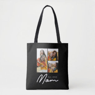 Bolso De Tela Mamá Estableció Guión Negro 3 Foto