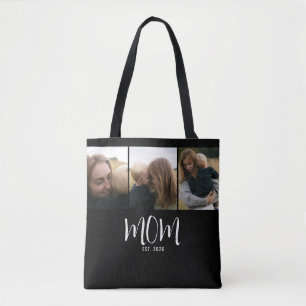 Bolso De Tela Mamá Estableció Guión Negro 3 Foto