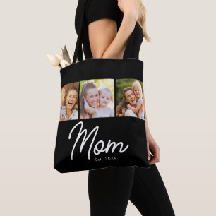 Bolso De Tela Mamá Estableció Guión Negro 3 Foto
