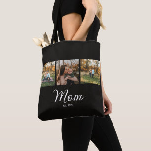 Bolso De Tela Mamá Estableció Guión Negro 3 Foto