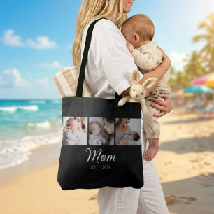 Bolso De Tela Mamá Estableció Guión Negro 3 Foto 