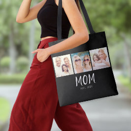 Bolso De Tela Mamá Estableció Guión Negro 3 Foto