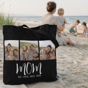 Bolso De Tela Mamá Estableció Guión Negro 3 Foto