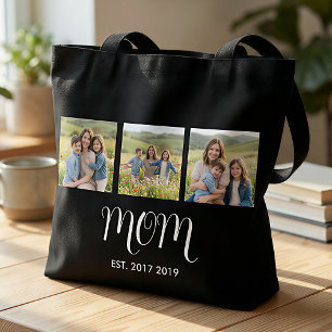Bolso De Tela Mamá Estableció Guión Negro 3 Foto