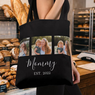 Bolso De Tela Mamá Estableció Guión Negro 3 Foto